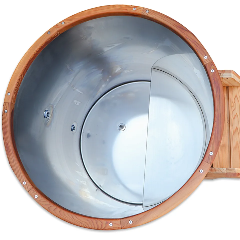 Stainless steel (304#) round barrel cold bathtub AC-WT-003 — detail 7