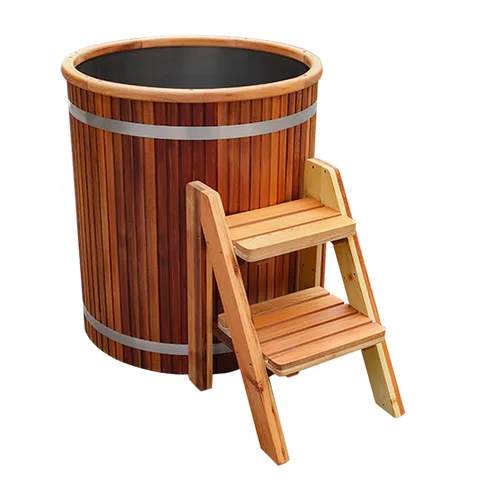 Red cedar cold tub with 304 stainless steel liner 004 thumbnail 2