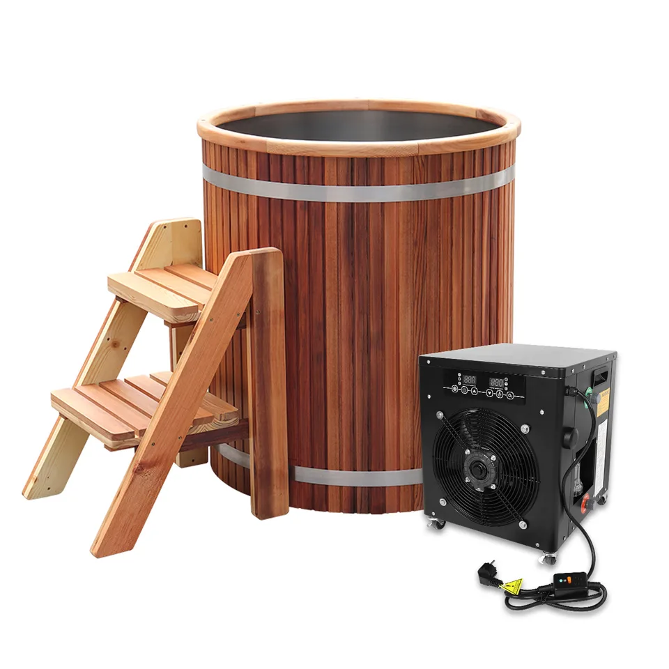 Red cedar cold tub with 304 stainless steel liner 004 thumbnail 3