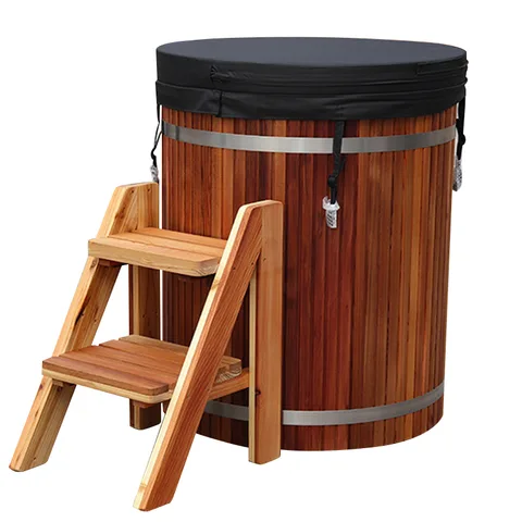Red cedar cold tub with 304 stainless steel liner 004 thumbnail 4