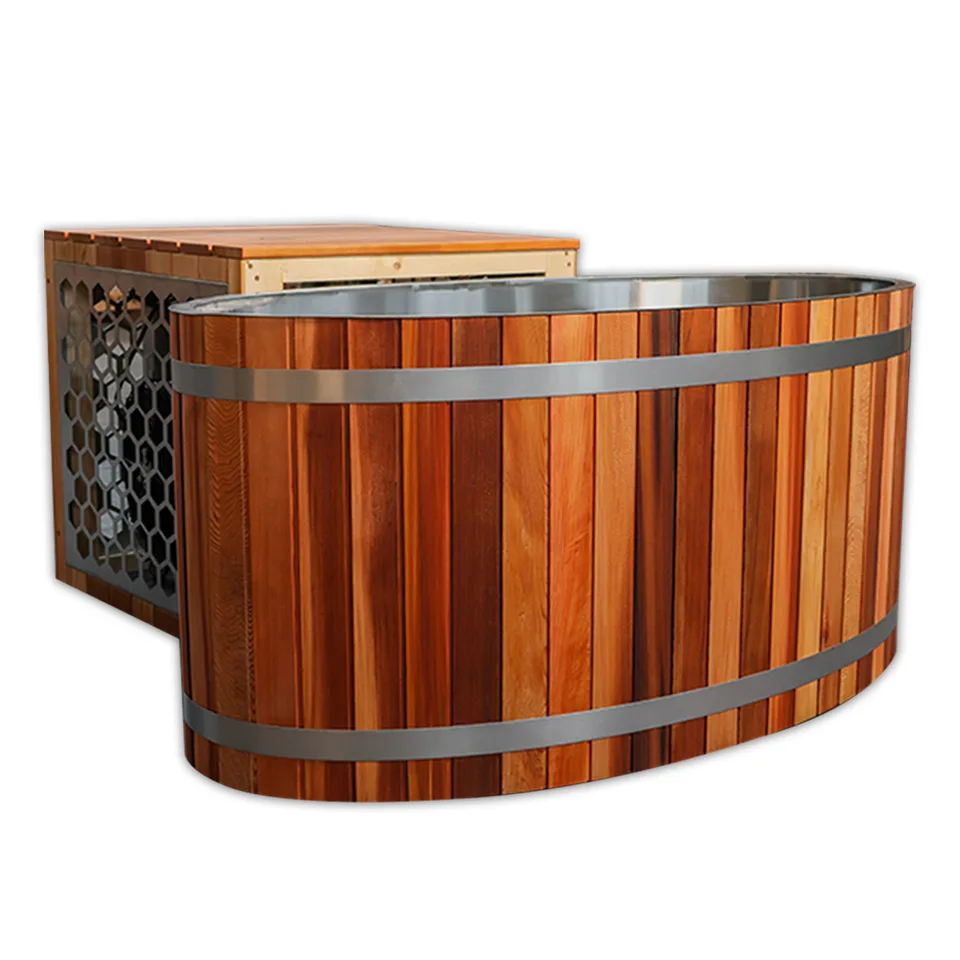 Red cedar cold tub with 304 stainless steel liner 006 thumbnail 4