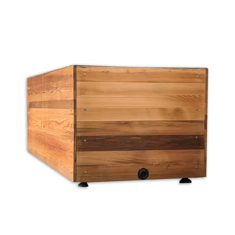 Red cedar cold tub with 304 stainless steel liner 007 — detail 6