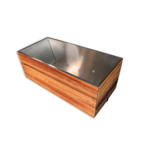 Red cedar cold tub with 304 stainless steel liner 007 thumbnail 4