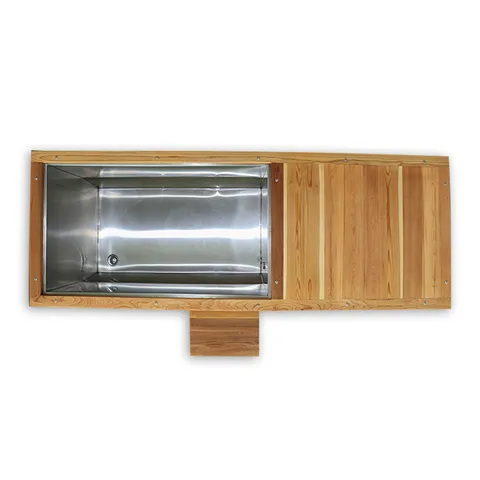 Red cedar cold tub with 304 stainless steel liner 010 thumbnail 3