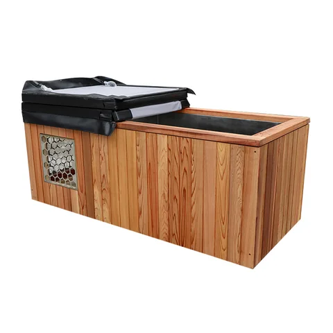 Red cedar cold tub with 304 stainless steel liner 013 thumbnail 3
