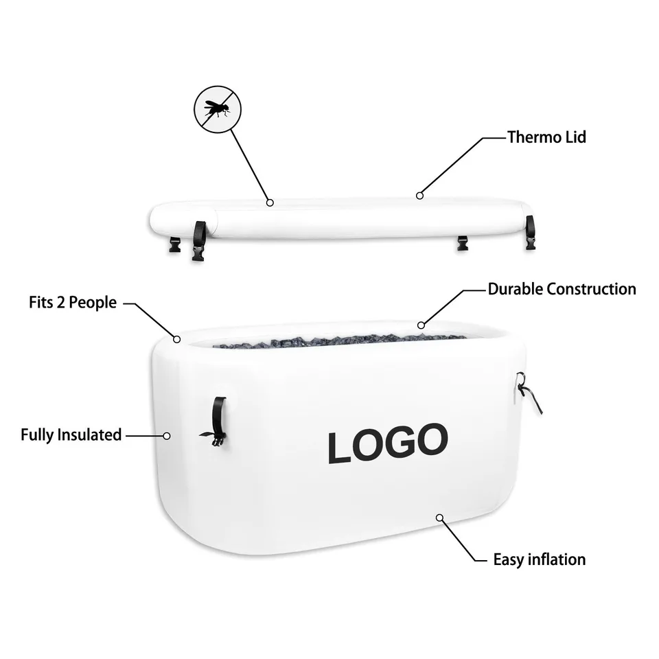 Drop Stitch Oval Cold Plunge Tub White2 thumbnail 4