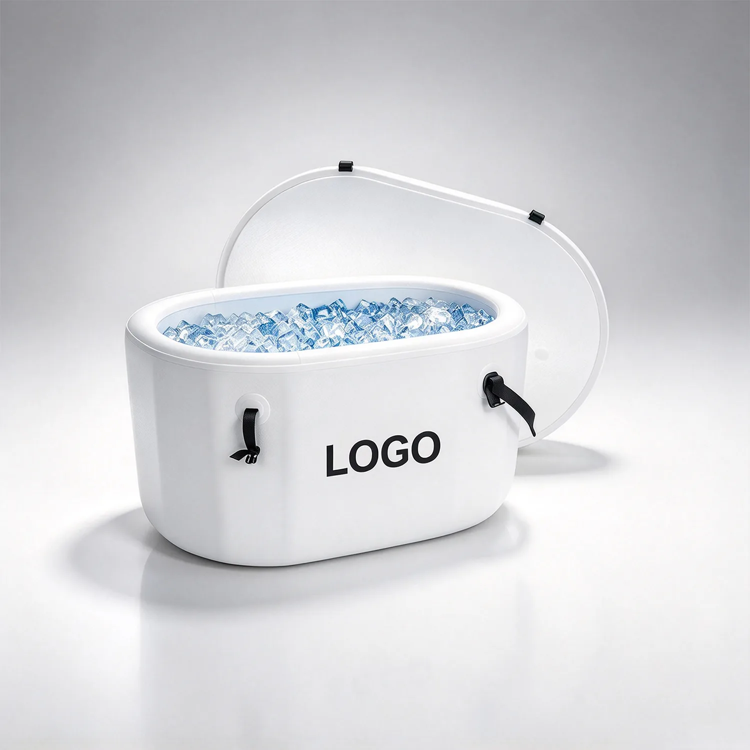 Drop Stitch Oval Cold Plunge Tub White2