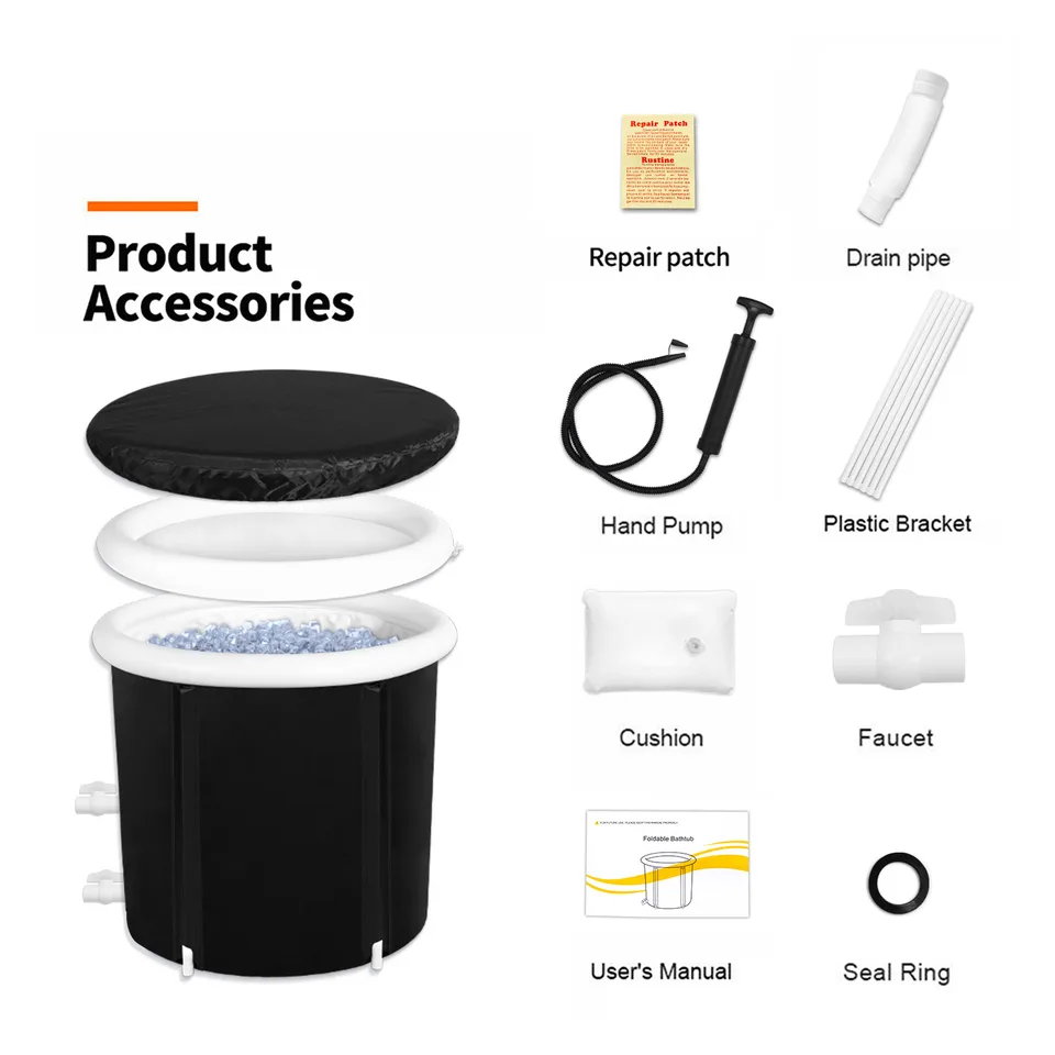 Portable Ice Bath Tub with Dual Valves — detail 7